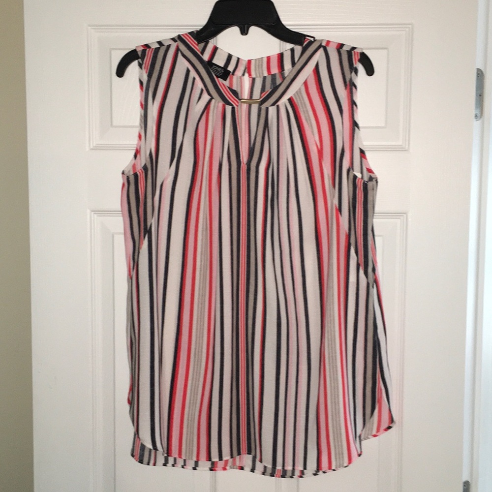 Jones New York Multicolor Striped Blouse